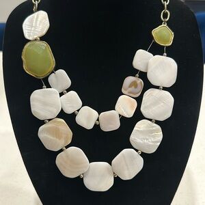 Chunky Mother of Pearl shell Necklace